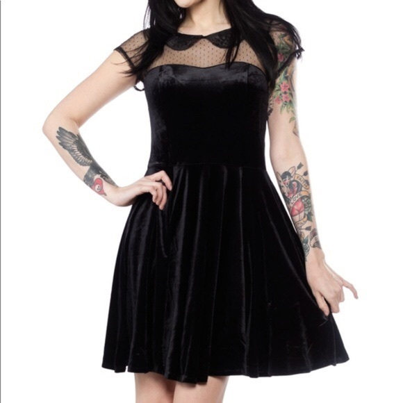 Hell Bunny Dresses & Skirts - Hell bunny spin doctor NWT goth dress xxxl velvet